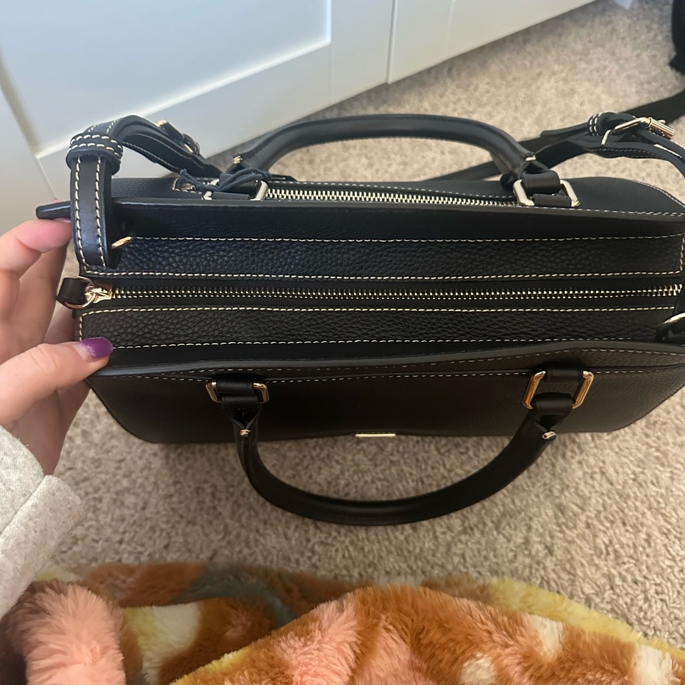 Dooney & Bourke Black Leather Tote Bag - Picture 2 of 8